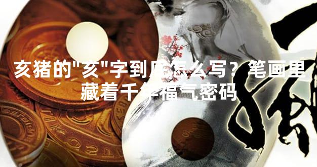 亥猪的"亥"字到底怎么写？笔画里藏着千年福气密码
